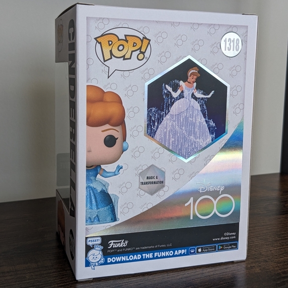 NEW Funko Cinderella Diamond Disney 100 Pop Barnes and Noble Exclusive 1318 - Picture 10 of 11